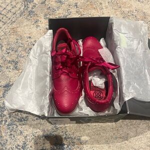 G/FORE Women's Athletic Golf Sneakers in Bright Red